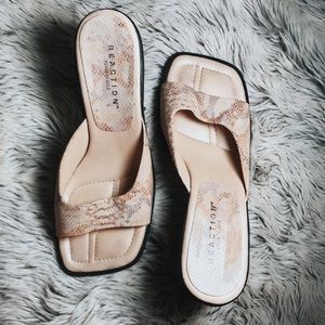 Faux Snake Skin Textured Heels